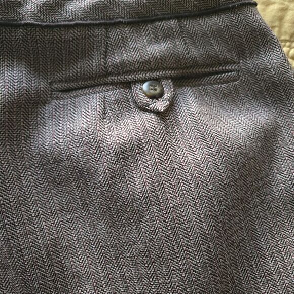 Harve Benard Trousers 8 Gray Pinstripe 100% Wool Slacks Dress Pants Business - Picture 4 of 6